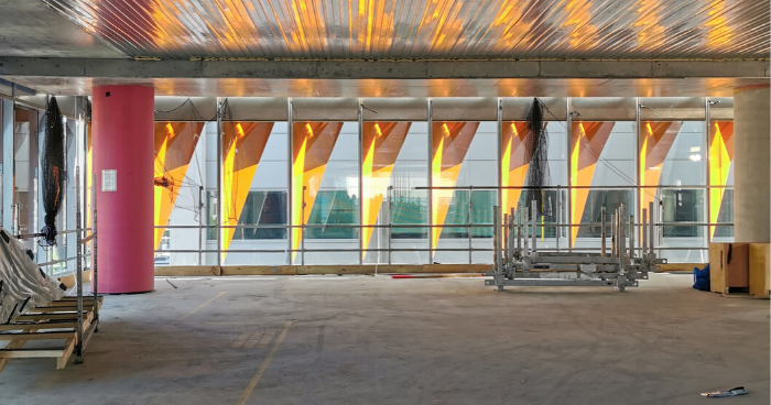 the facade from inside