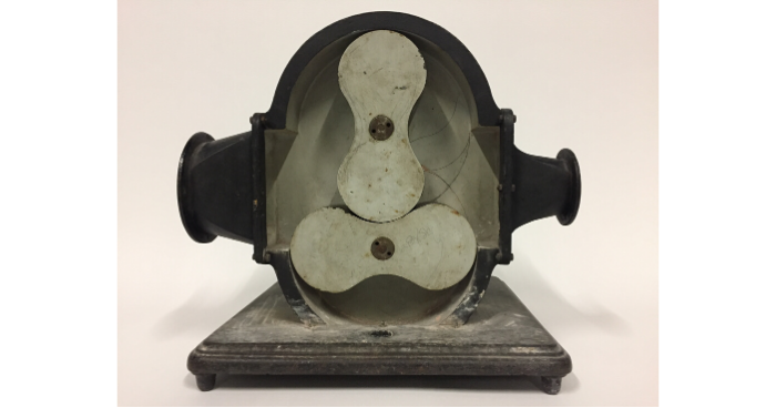 Teaching model of a Root’s Blower, made by Carl Schroeder, Germany and purchased by Professor William Kernot from the Melbourne International Exhibition, 1880.